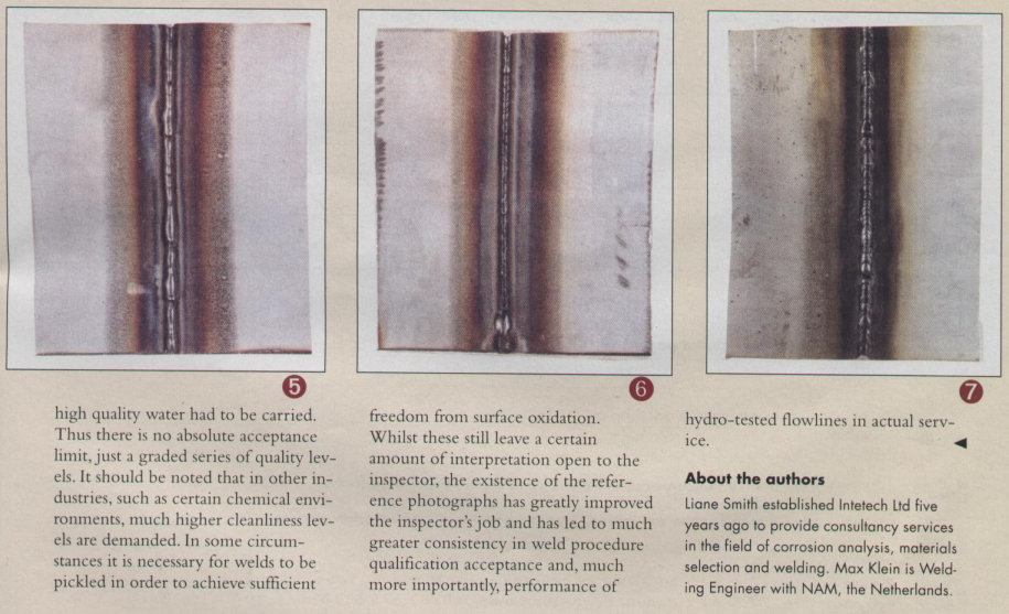 Weld Discoloration Chart